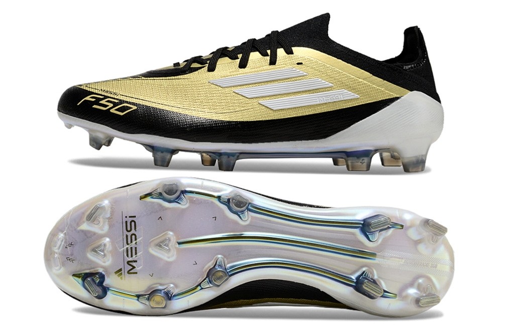 Adidas F50 Messi Elite Laced FG Triunfo Dorado - Gold Metallic/White