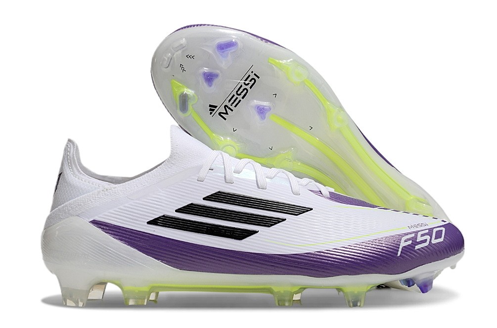Adidas F50 Messi Elite Laces FG Triunfo Estelar Pack - White/Black/Purple