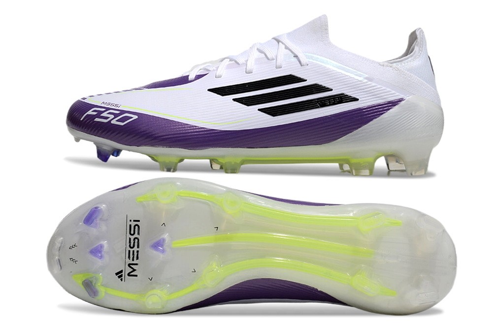 Adidas F50 Messi Elite Laces FG Triunfo Estelar Pack - White/Black/Purple