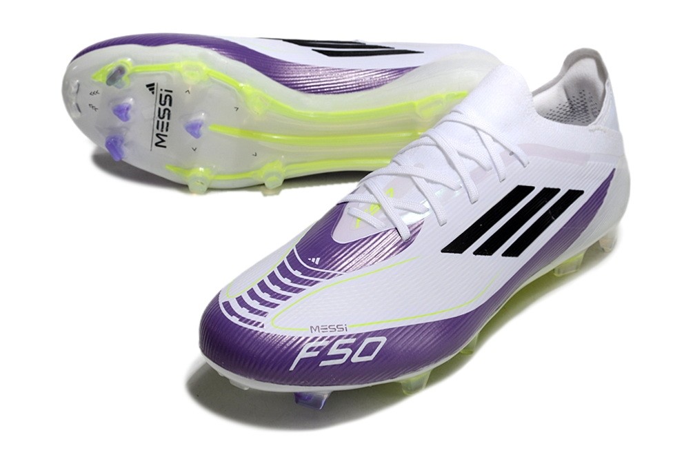 Adidas F50 Messi Elite Laces FG Triunfo Estelar Pack - White/Black/Purple