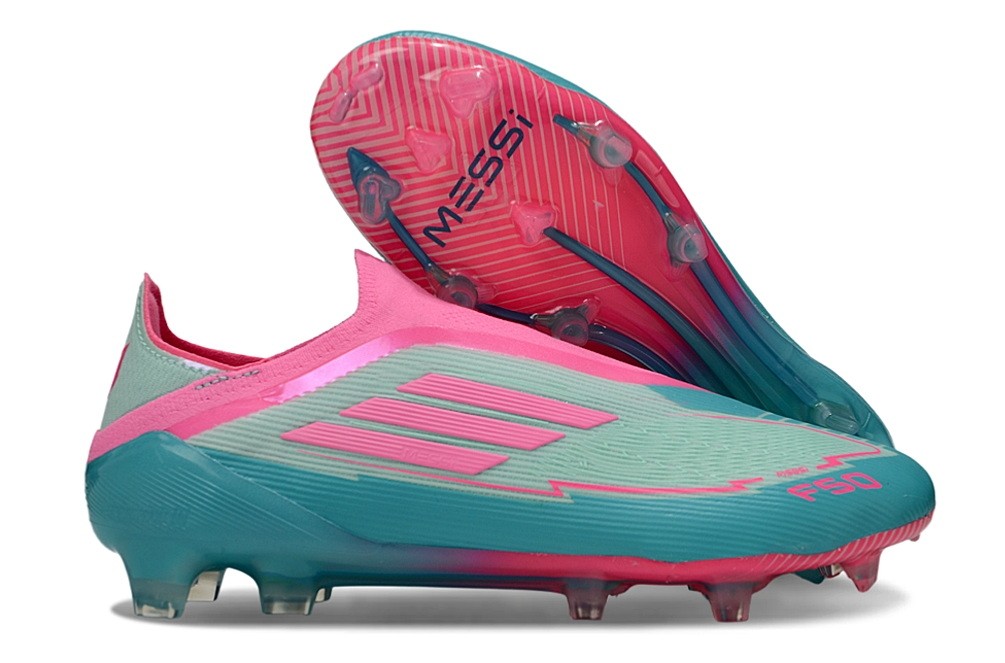 Adidas F50 Messi La Vida Tropical Elite Laceless FG - Flash Aqua/Lucid Pink
