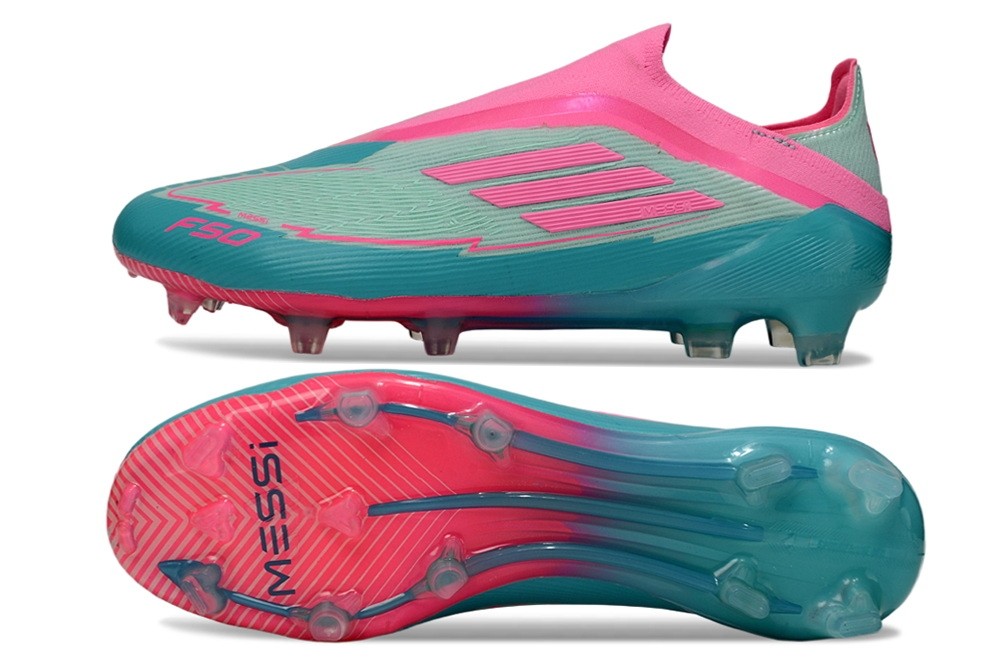 Adidas F50 Messi La Vida Tropical Elite Laceless FG - Flash Aqua/Lucid Pink