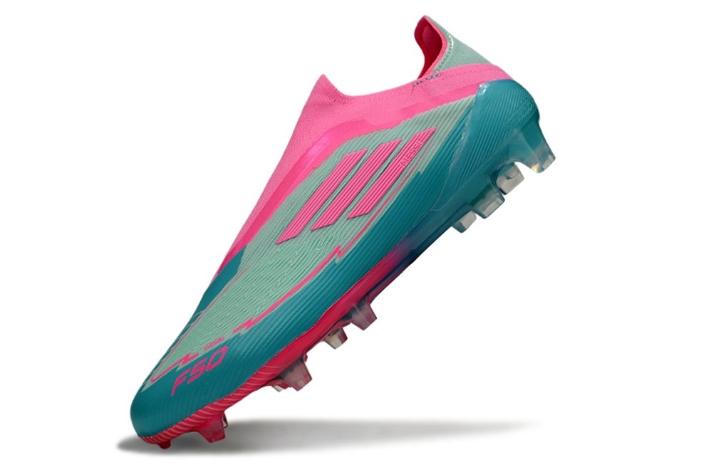 Adidas F50 Messi La Vida Tropical Elite Laceless FG - Flash Aqua/Lucid Pink