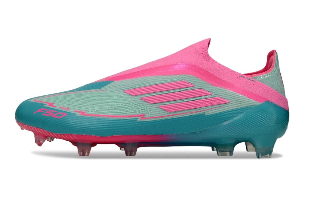 Adidas F50 Messi La Vida Tropical Elite Laceless FG - Flash Aqua/Lucid Pink