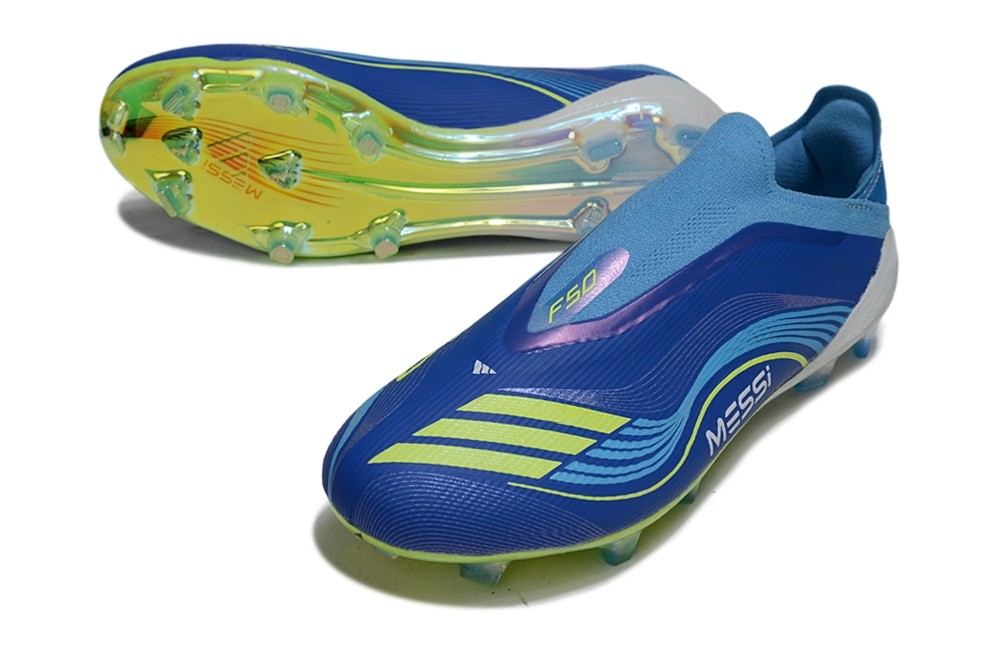 Adidas F50 Messi VIS10N Elite Laceless FG - Blue/Yellow