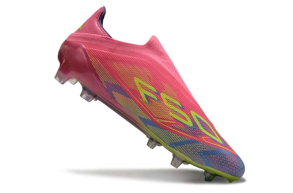 Adidas F50 Mystic Victory Elite Laceless FG - Pink/Lucid Lemon/Blue Fusion