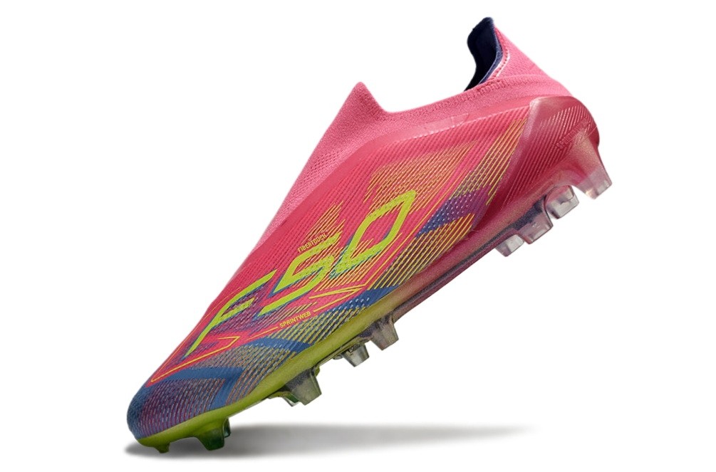 Adidas F50 Mystic Victory Elite Laceless FG - Pink/Lucid Lemon/Blue Fusion