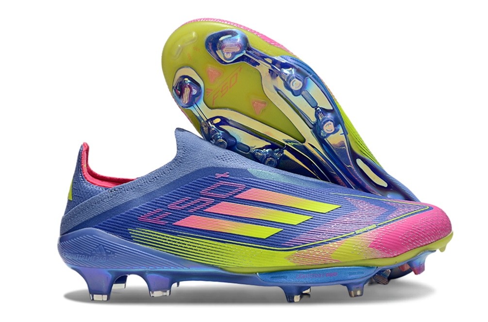 Adidas F50+ Laceless Celestial Victory Pack Elite FG - Blue/Pink/Lucid Lemon