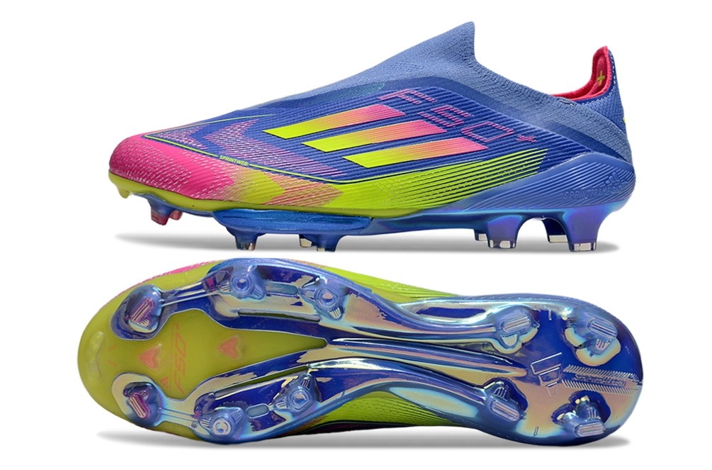 Adidas F50+ Laceless Celestial Victory Pack Elite FG - Blue/Pink/Lucid Lemon