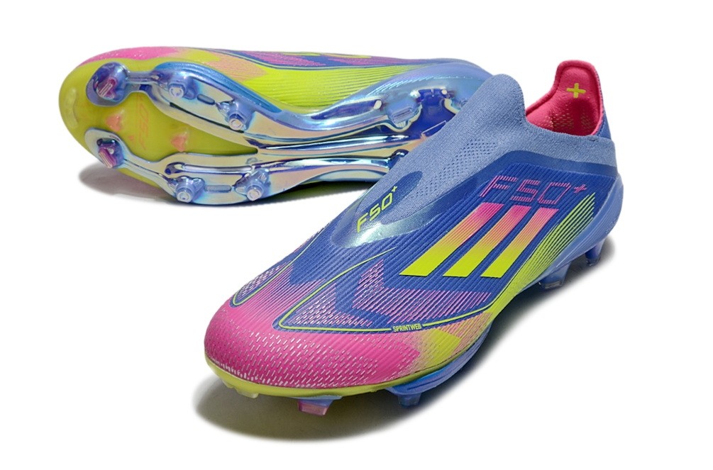 Adidas F50+ Laceless Celestial Victory Pack Elite FG - Blue/Pink/Lucid Lemon