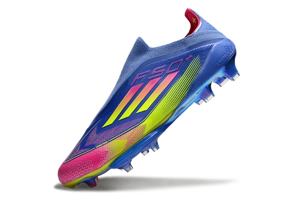 Adidas F50+ Laceless Celestial Victory Pack Elite FG - Blue/Pink/Lucid Lemon