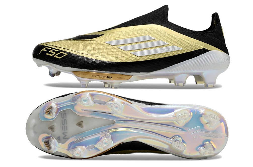 Adidas F50+ Laceless Messi Triunfo Dorado Elite FG - Gold Metallic/White