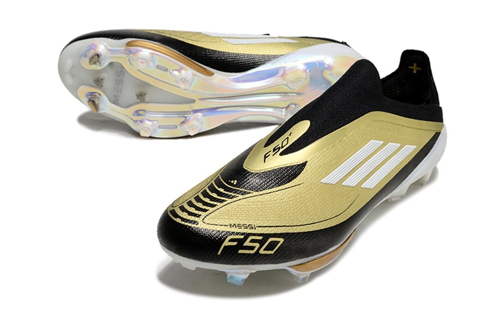 Adidas F50+ Laceless Messi Triunfo Dorado Elite FG - Gold Metallic/White