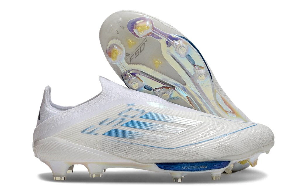 Adidas F50+ Laceless Polar Victory Pack Elite FG - White/Pearl metallic