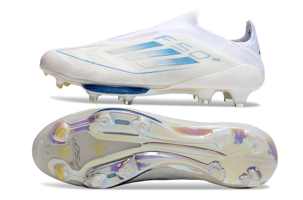 Adidas F50+ Laceless Polar Victory Pack Elite FG - White/Pearl metallic