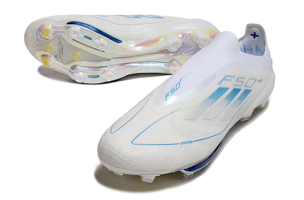 Adidas F50+ Laceless Polar Victory Pack Elite FG - White/Pearl metallic
