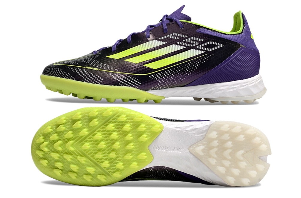 Adidas F50 Pro TF Turf Cleats Fast Reborn Pack - Purple/White/Lemon