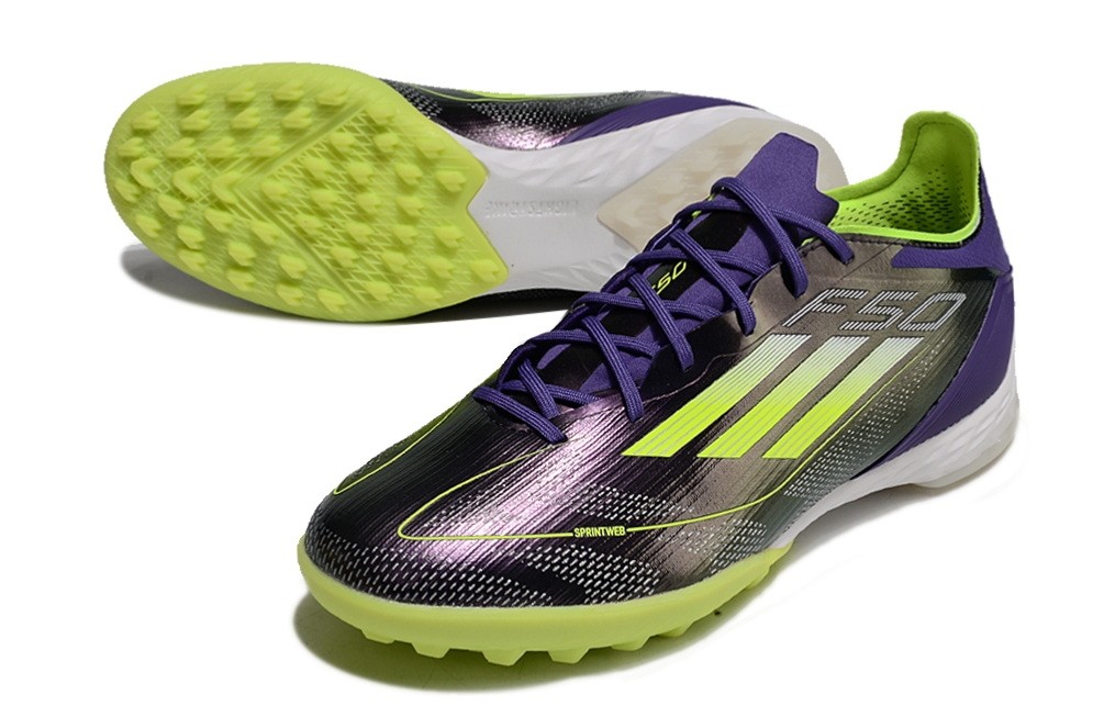 Adidas F50 Pro TF Turf Cleats Fast Reborn Pack - Purple/White/Lemon