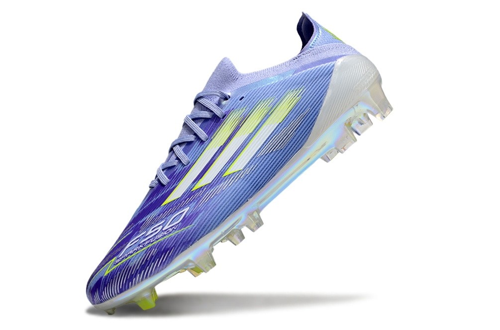 Adidas F50 Sparkfusion Elite Low-cut Laces FG Cleats - Purple/Lucid Lemon