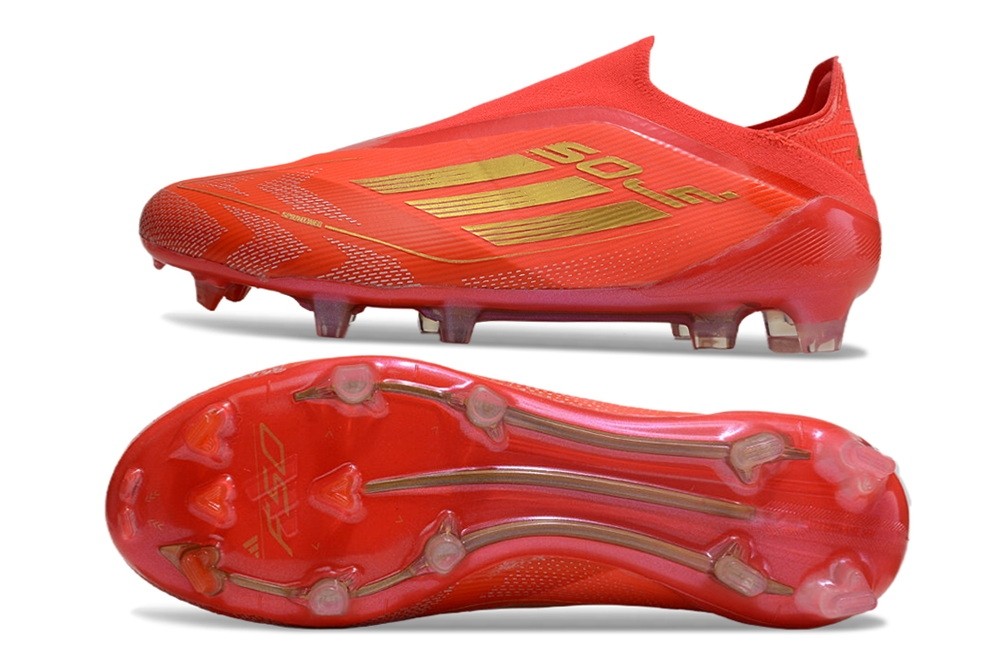 Adidas F50 Two Horizons Elite Laceless FG - Bright Red/Gold Metallic
