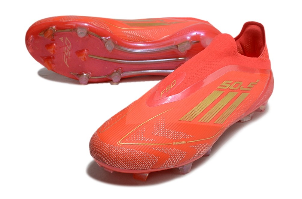Adidas F50 Two Horizons Elite Laceless FG - Bright Red/Gold Metallic