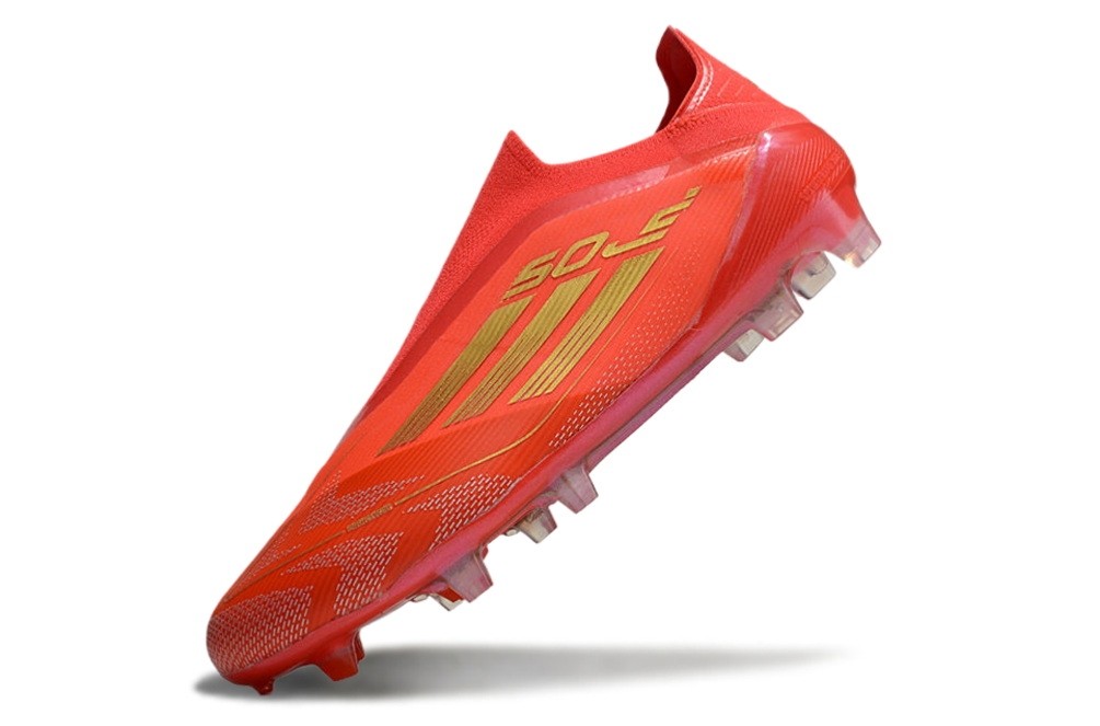 Adidas F50 Two Horizons Elite Laceless FG - Bright Red/Gold Metallic