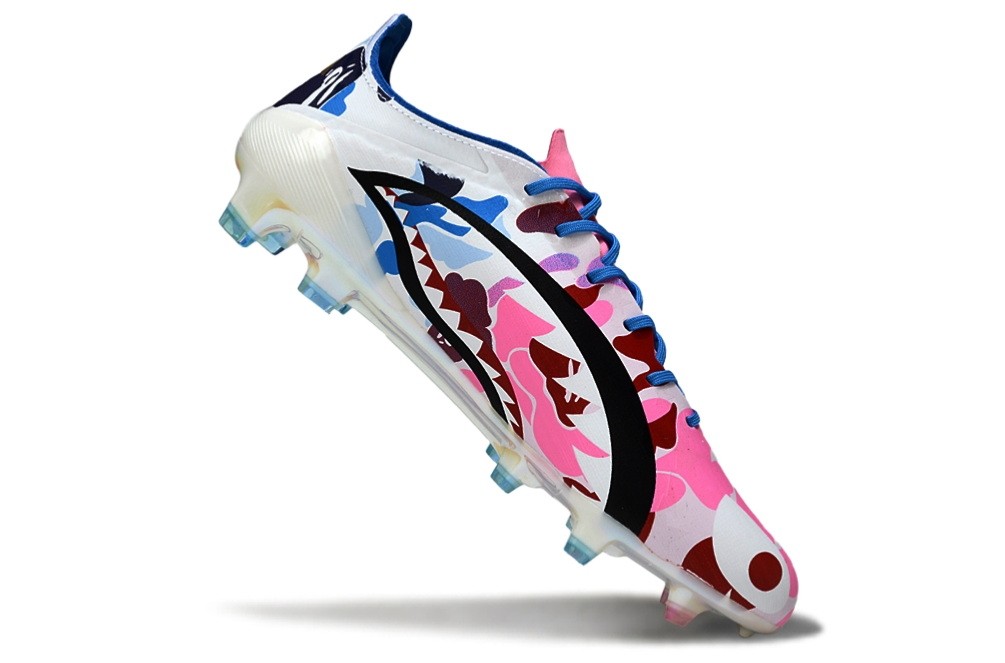 Adidas F50 x Bape Laces Elite FG - Pink/Blue/White