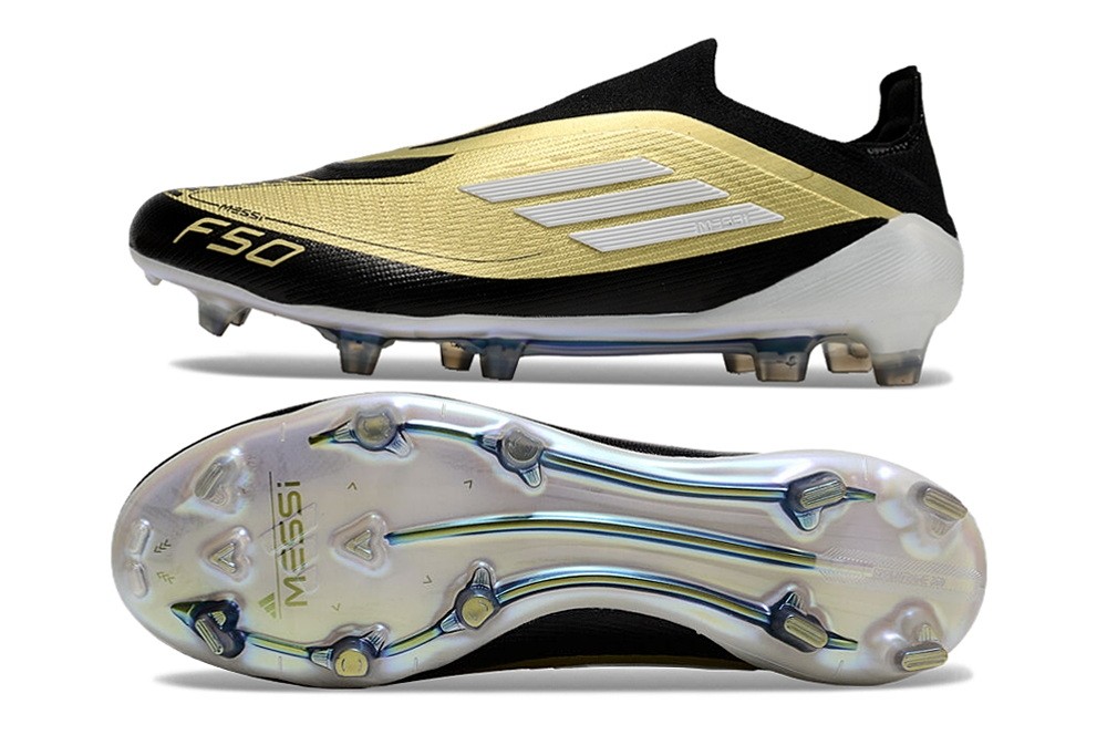 Adidas Messi F50 Triunfo Dorado Pack Elite Laceless FG - Gold/Black/White