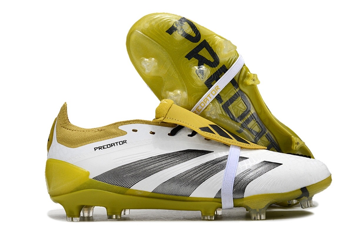 Adidas Predator 24 Absolute Elite Foldover Tongue FG - White/Black/Gold