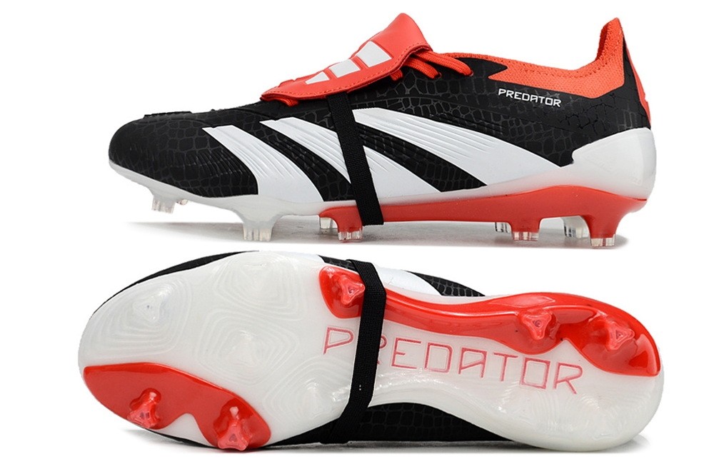 Adidas Predator 24 Accelerator Elite Foldover Tongue FG - Core Black/Red/White