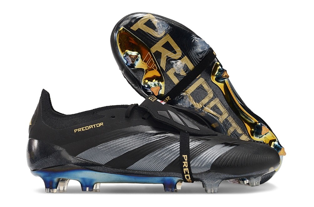 Adidas Predator 24 Darkspark Elite FT Tongue FG - Black/Gold Metallic