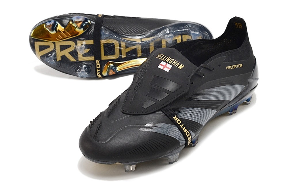 Adidas Predator 24 Darkspark Elite FT Tongue FG - Black/Gold Metallic
