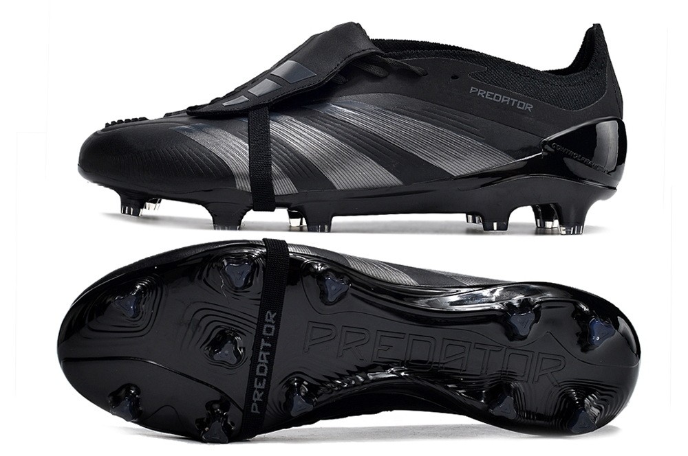 adidas Predator 24 Elite Foldover Tongue FG Blackout Pack - Black/Black