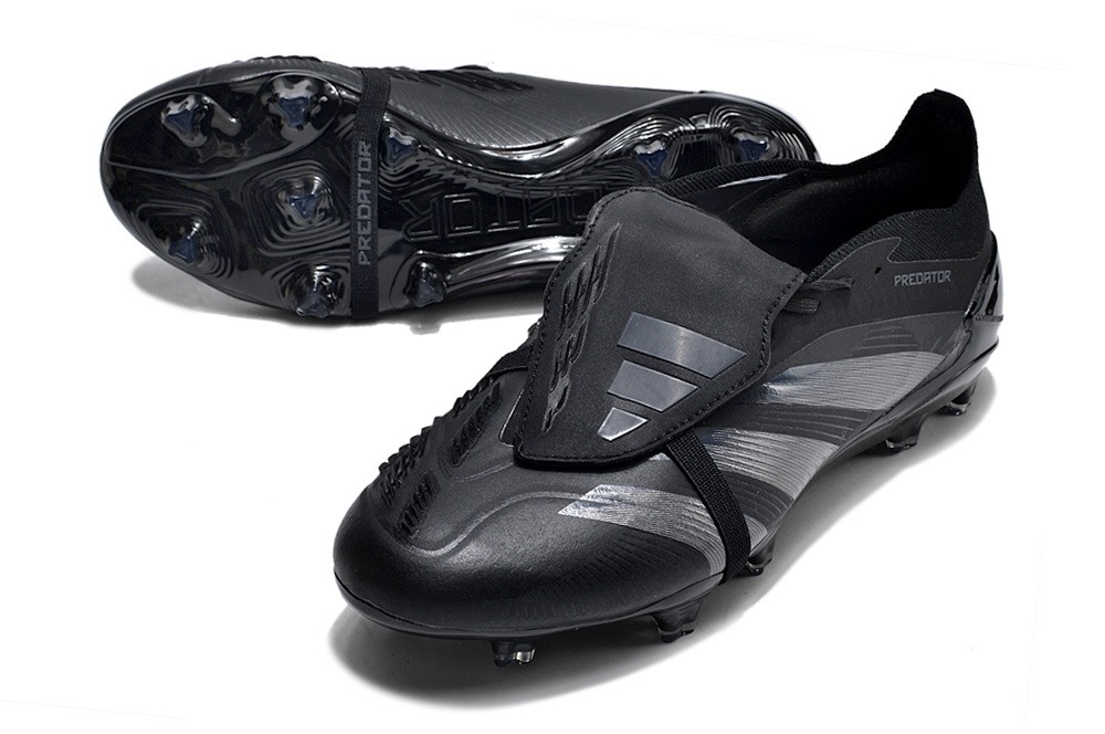 adidas Predator 24 Elite Foldover Tongue FG Blackout Pack - Black/Black