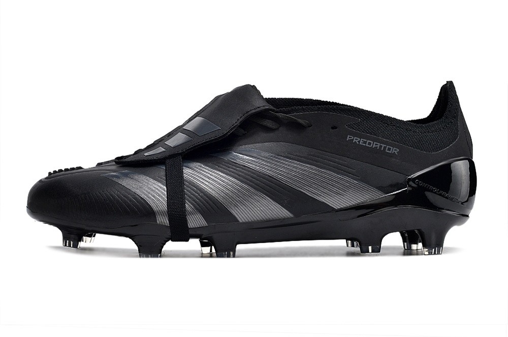 adidas Predator 24 Elite Foldover Tongue FG Blackout Pack - Black/Black