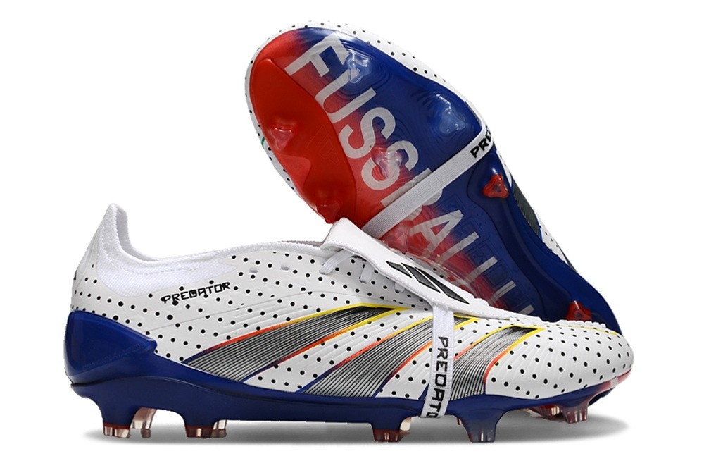 Adidas Predator 24 Euphoria Elite Foldover Tongue FG - White/Black/Blue
