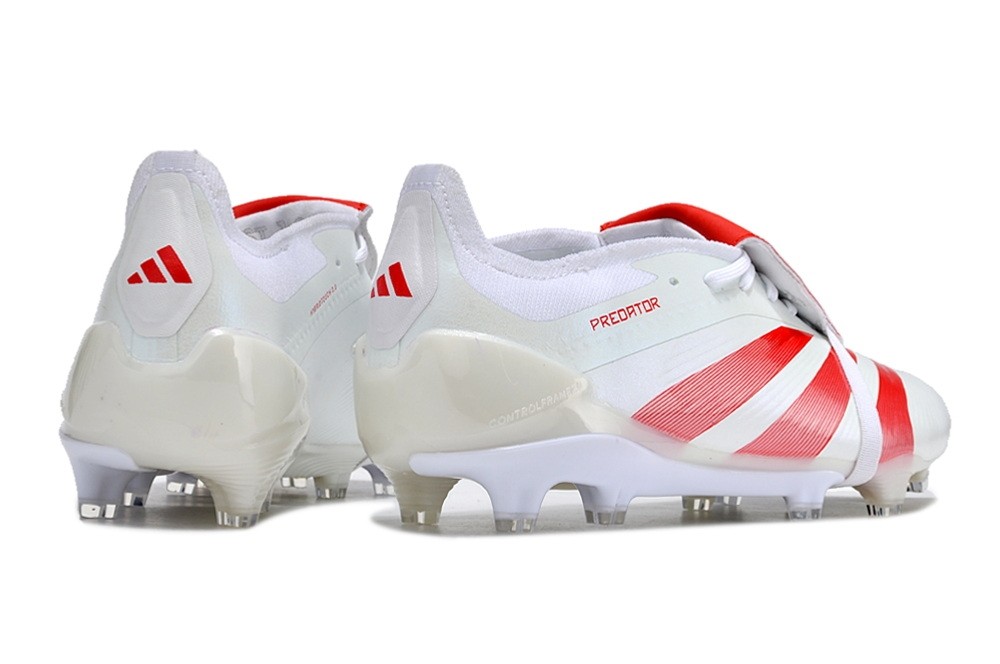 Adidas Predator 24 x TAA Elite Tongue FG Pure Strike - White/Bright Red