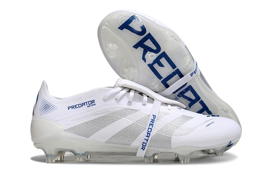 Adidas Predator 25 Polar Victory Pack Elite Tongue FG - White/Silver Metallic/Blue