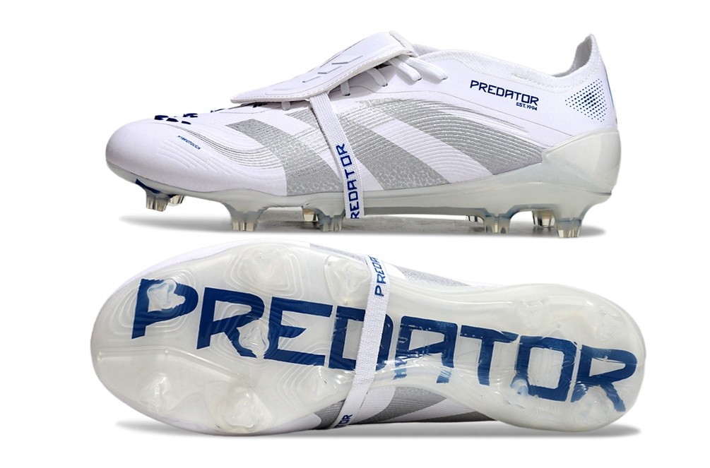 Adidas Predator 25 Polar Victory Pack Elite Tongue FG - White/Silver Metallic/Blue