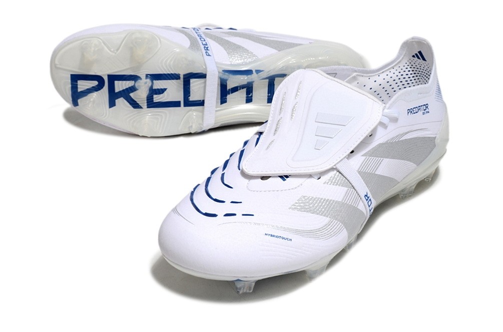 Adidas Predator 25 Polar Victory Pack Elite Tongue FG - White/Silver Metallic/Blue