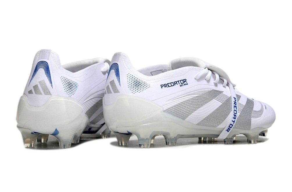 Adidas Predator 25 Polar Victory Pack Elite Tongue FG - White/Silver Metallic/Blue