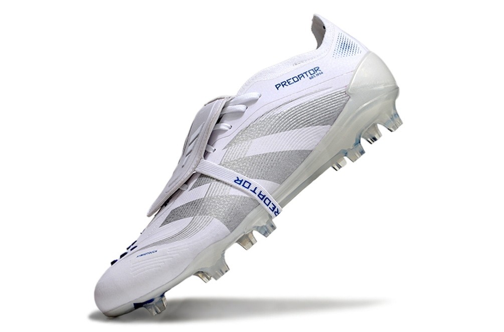 Adidas Predator 25 Polar Victory Pack Elite Tongue FG - White/Silver Metallic/Blue