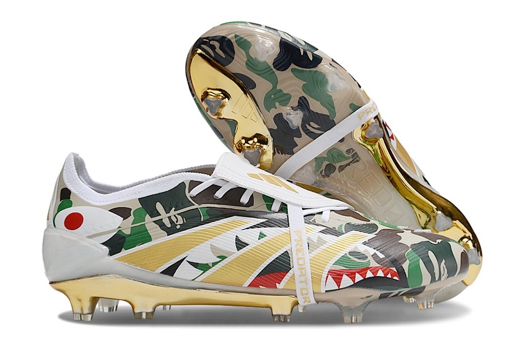 Adidas Predator 25 x Bape FT Tongue Elite FG - Green/Gold/Red