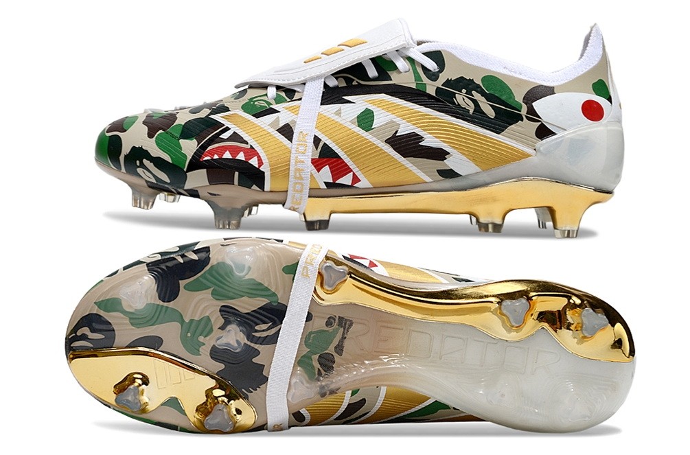 Adidas Predator 25 x Bape FT Tongue Elite FG - Green/Gold/Red