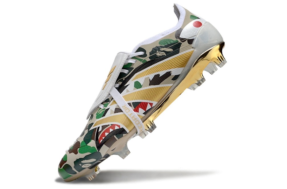 Adidas Predator 25 x Bape FT Tongue Elite FG - Green/Gold/Red