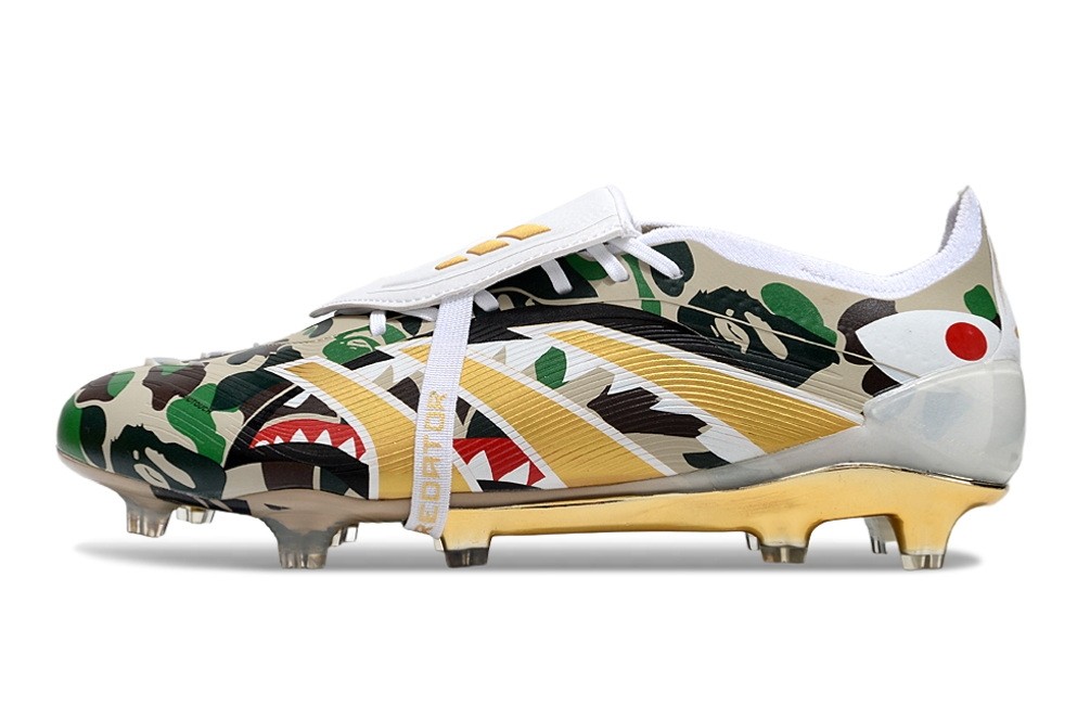 Adidas Predator 25 x Bape FT Tongue Elite FG - Green/Gold/Red