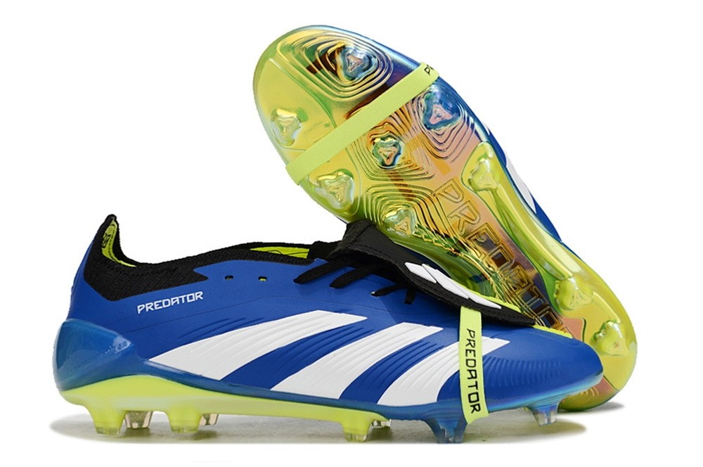 Adidas Predator Accelerator Elite Foldover Tongue FG Hyperlative - Blue/White/Lime