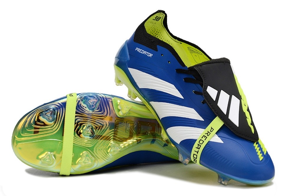 Adidas Predator Accelerator Elite Foldover Tongue FG Hyperlative - Blue/White/Lime
