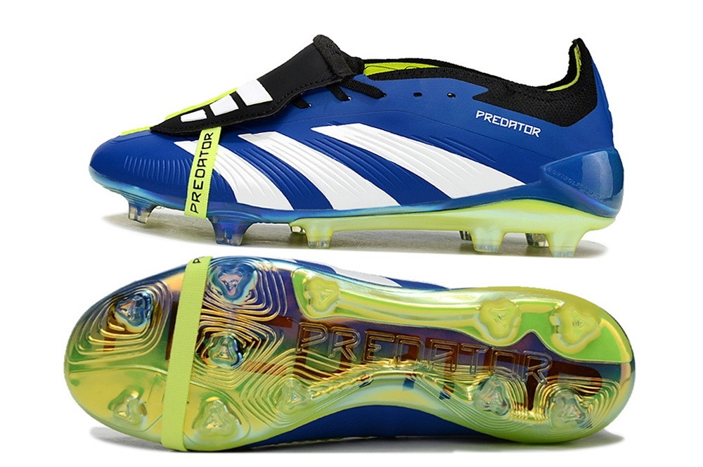Adidas Predator Accelerator Elite Foldover Tongue FG Hyperlative - Blue/White/Lime