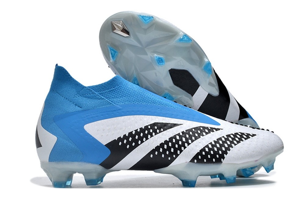 Adidas Predator Accuracy+ Laceless FG - Bue/White/Black